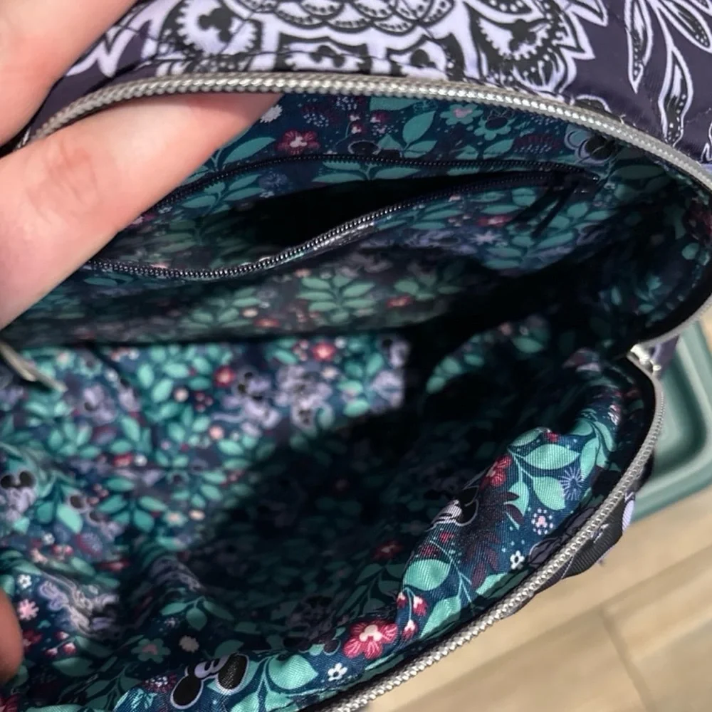 Vera Bradley Convertible Small Backpack Mickey & Minnie’s Flirty Floral Tonal
